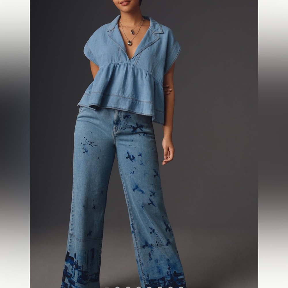 NWT - Eventide Trouser High-Rise Wide-Leg Jeans - Picture 4 of 8
